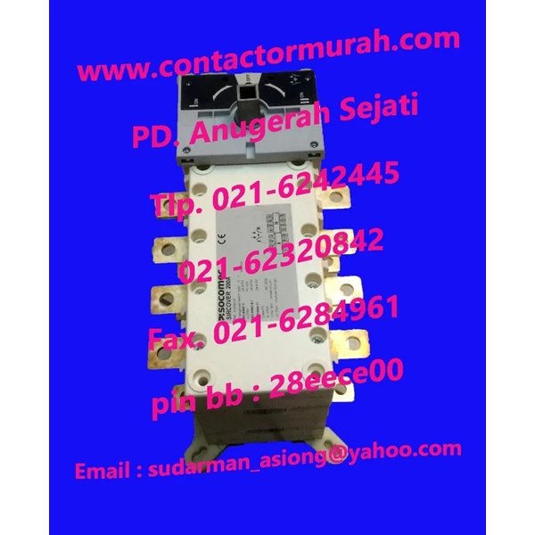 Socomec type 1-0-11 changeover switch 200A 4P