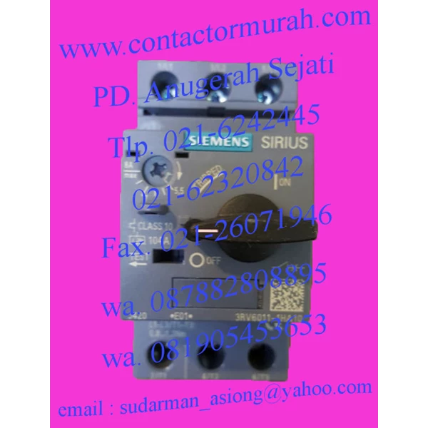 circuit breaker siemens tipe 3RV6011-1HA10